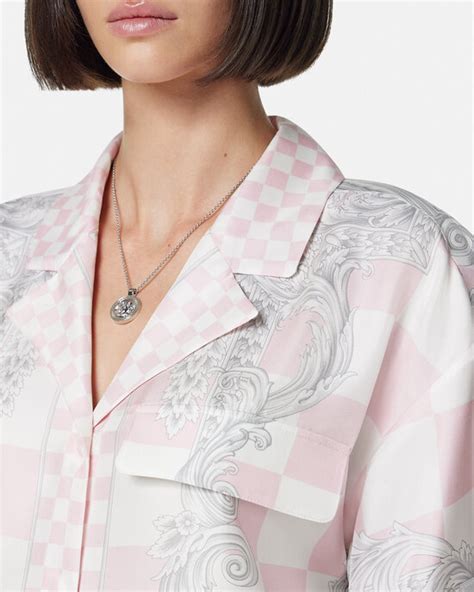 camicia versace rosa 2016|Camicie e Top Donna .